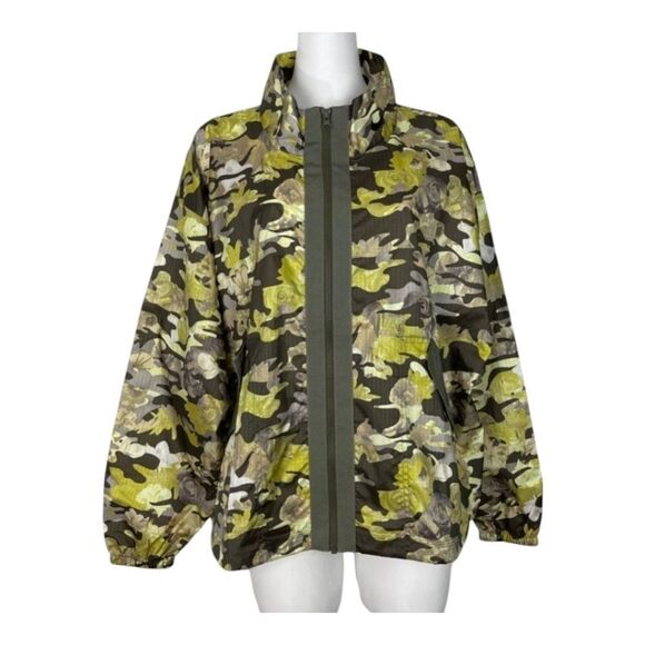 Nike Sportswear Jacket Womens 1X Floral Army Camo Full Zip Track 90s DM3307-325 - Picture 1 of 9